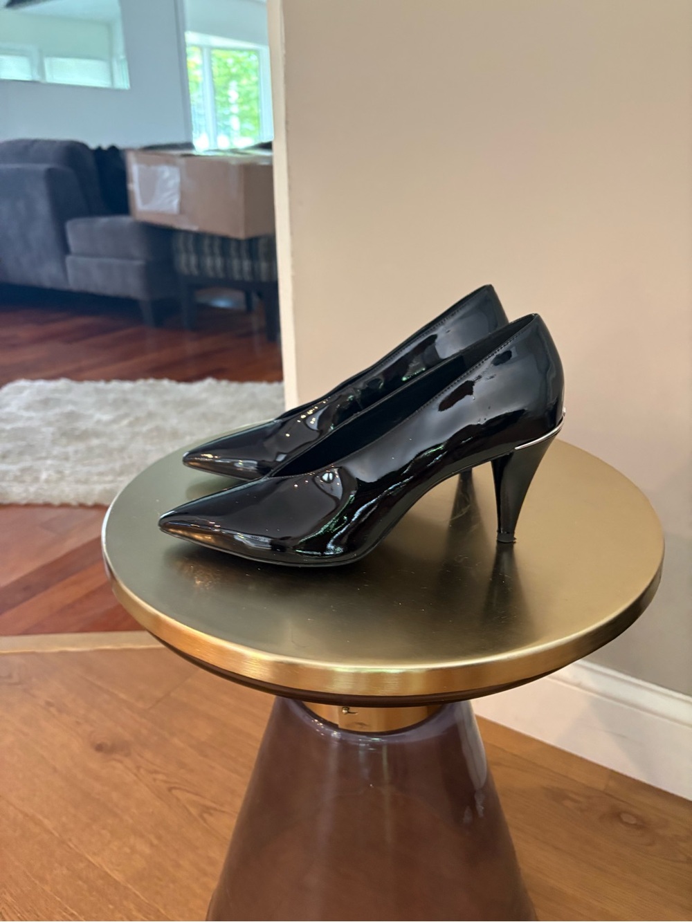 Michael Kors Black Patent Pointed-Toe Pumps